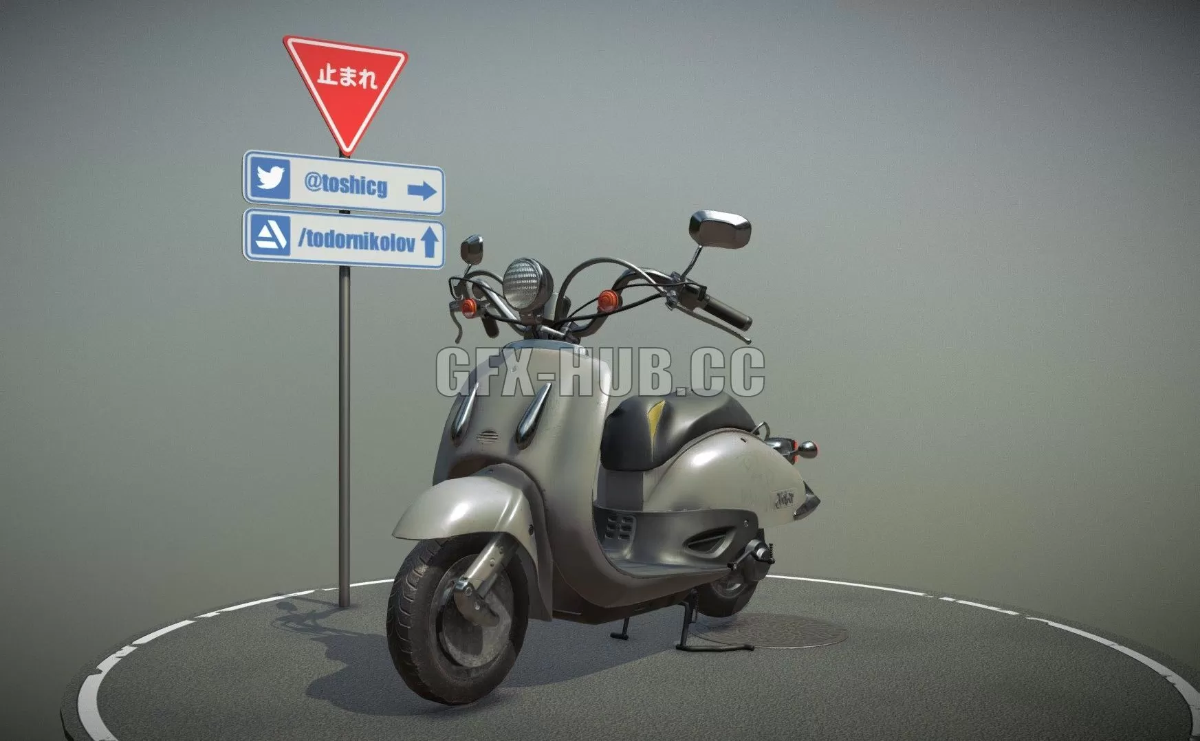 PBR Game 3D Model - Honda Joker Scooter - 3DSKY Decor Helper