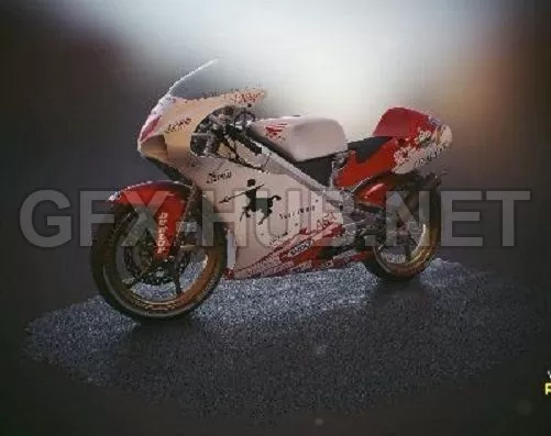 PBR Game 3D Model – Honda RS125R