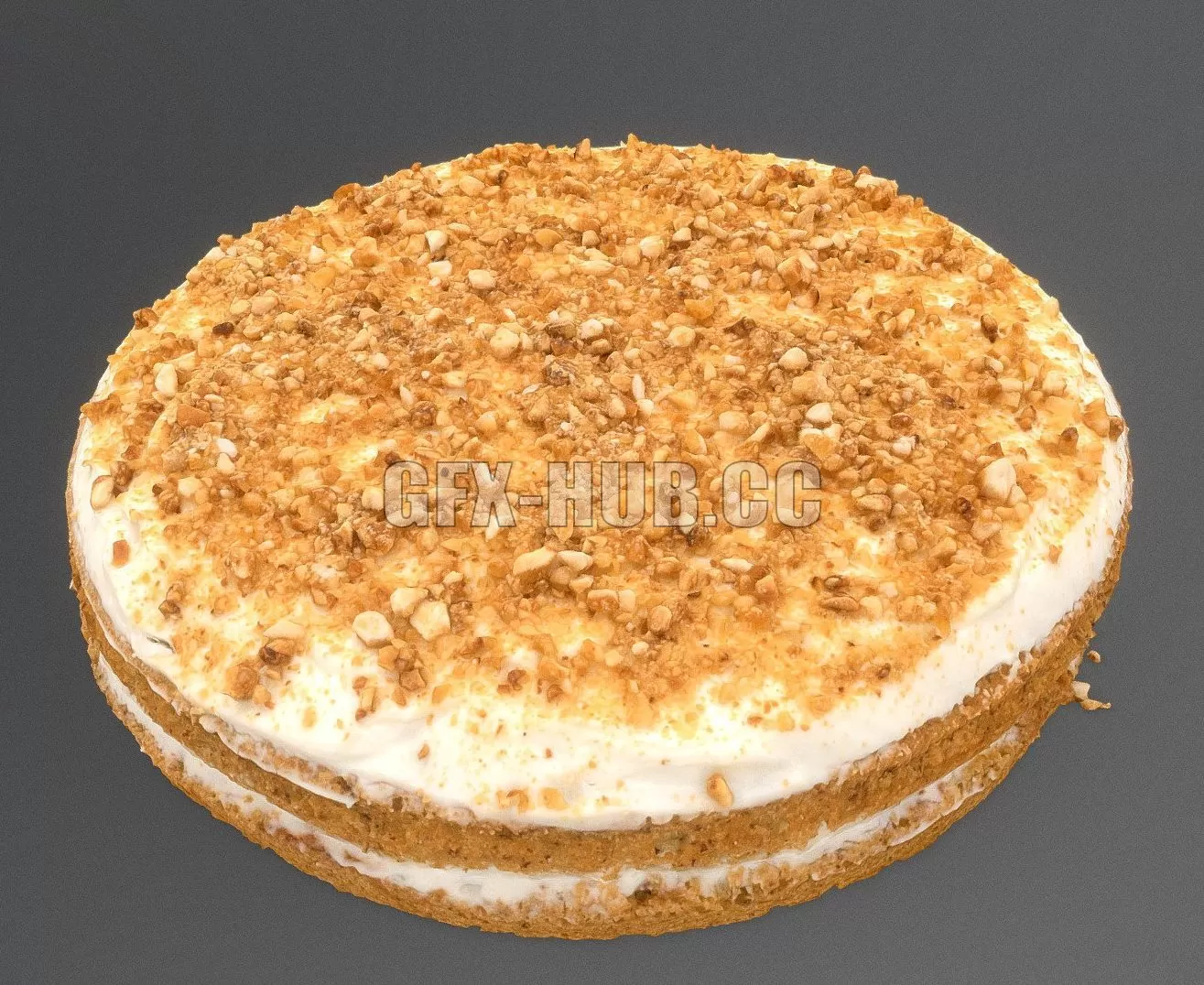 PBR Game 3D Model – Honey cake