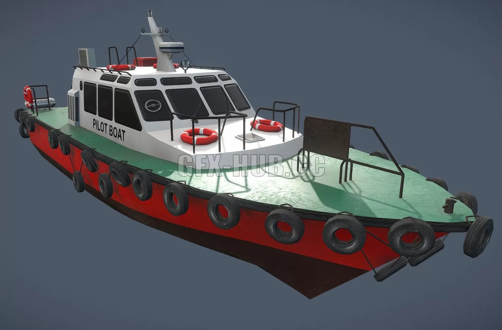 PBR Game 3D Model – Hopper Dredger MV 34Crane34 1972