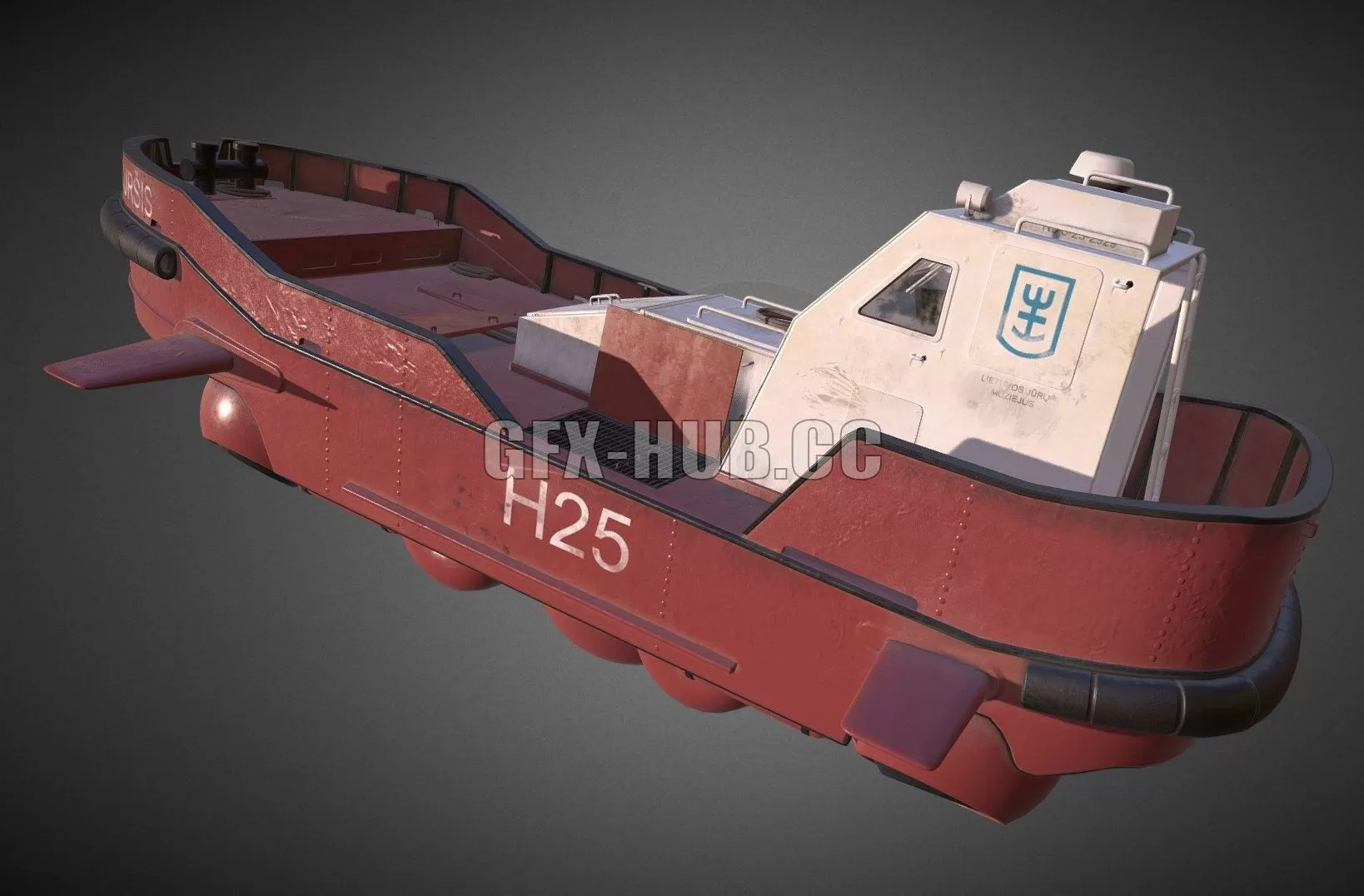 PBR Game 3D Model – Hoverboat