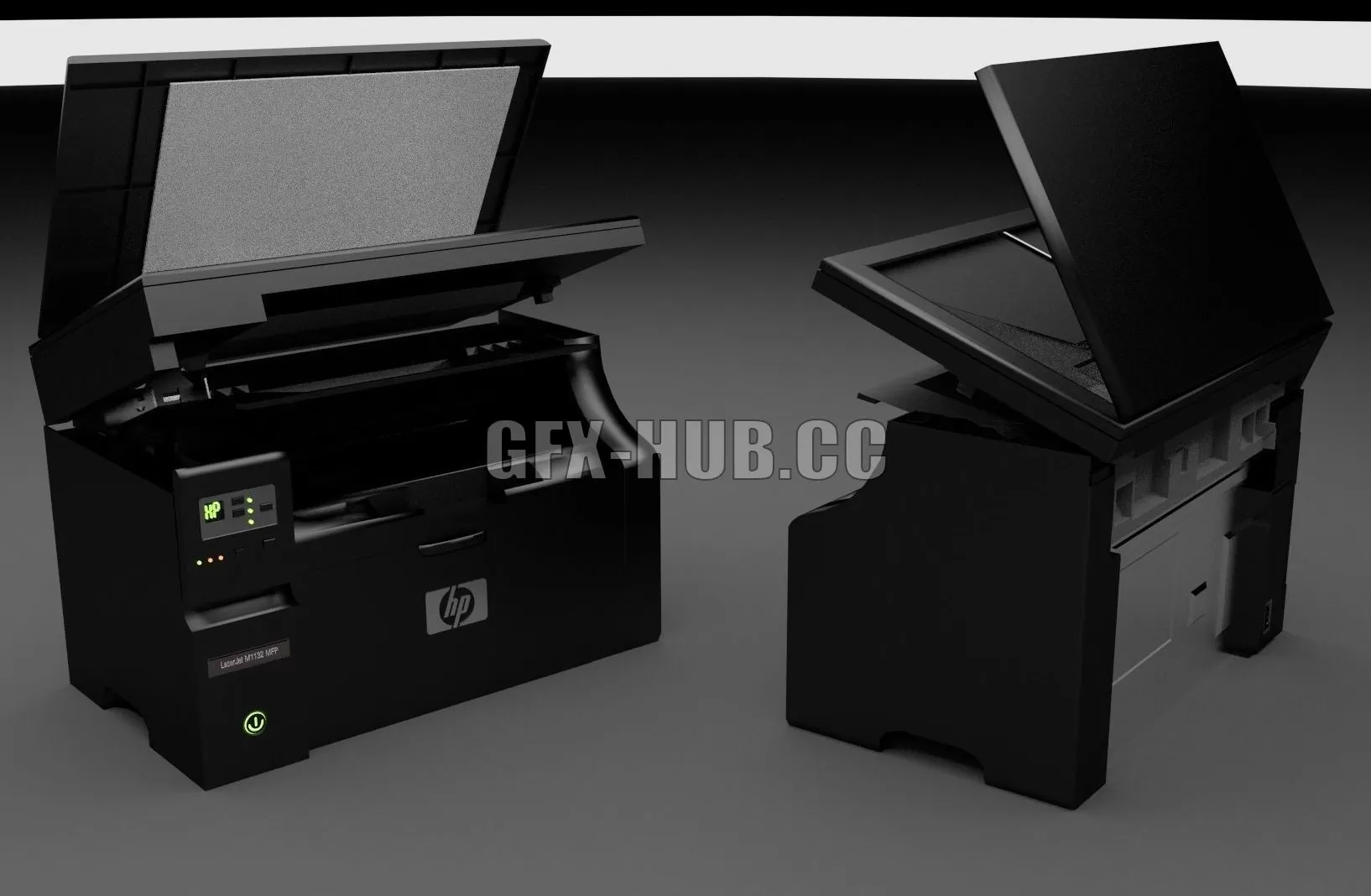 PBR Game 3D Model – HP LaserJet Pro M1132 MFP