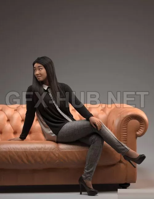 PBR Game 3D Model – Human Alloy – 00036 Esmee 005