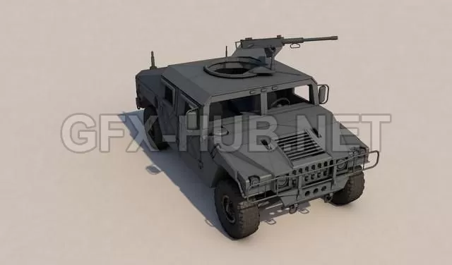 PBR Game 3D Model – HUMMER LowPoly