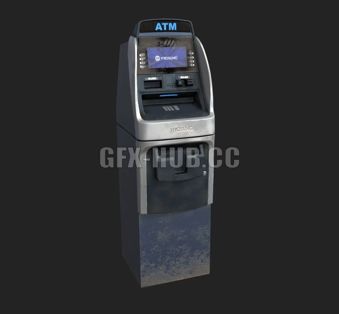 PBR Game 3D Model – Hyosung ATM