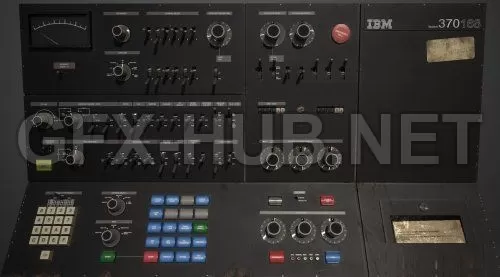 PBR Game 3D Model – IBM 370 Control Panel