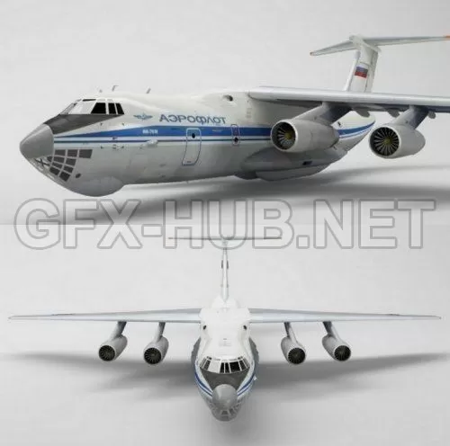 PBR Game 3D Model – IL-76M PBR