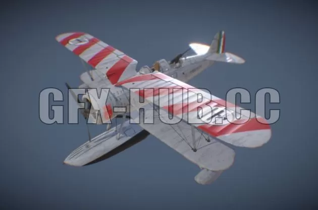 PBR Game 3D Model – IMAM RO43 TRIESTE