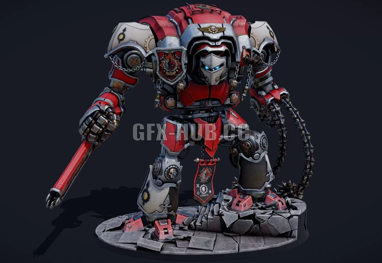 PBR Game 3D Model – Imperial knight house taranis