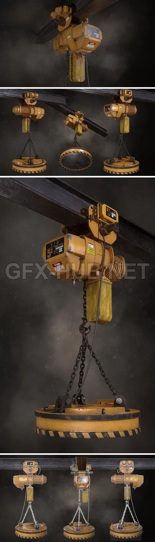 PBR Game 3D Model – Industrial Magnet