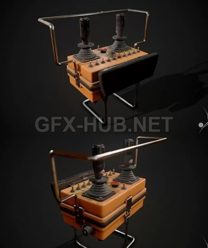 PBR Game 3D Model – Industrial Remote controller