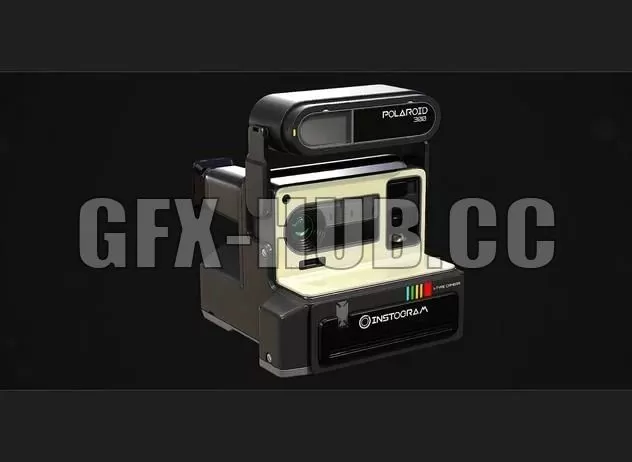 PBR Game 3D Model – Instogram Polaroid