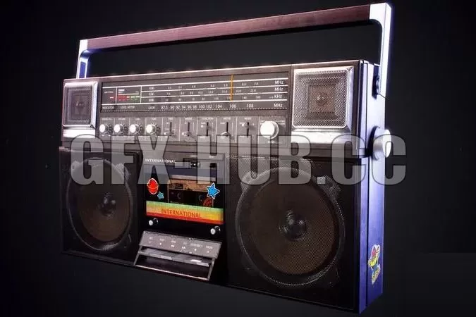 PBR Game 3D Model – International Boombox 1238