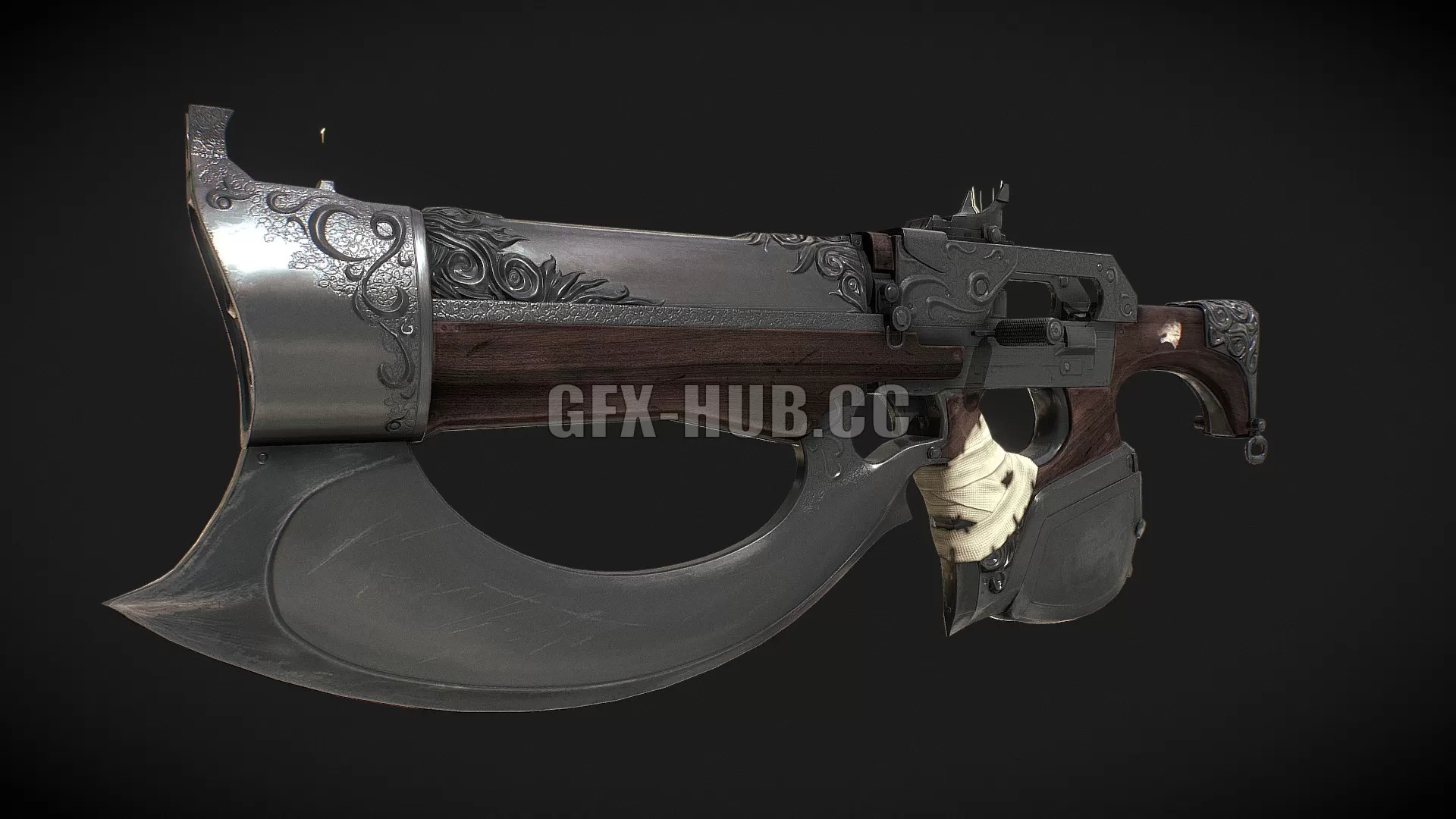 PBR Game 3D Model – Iron Execution