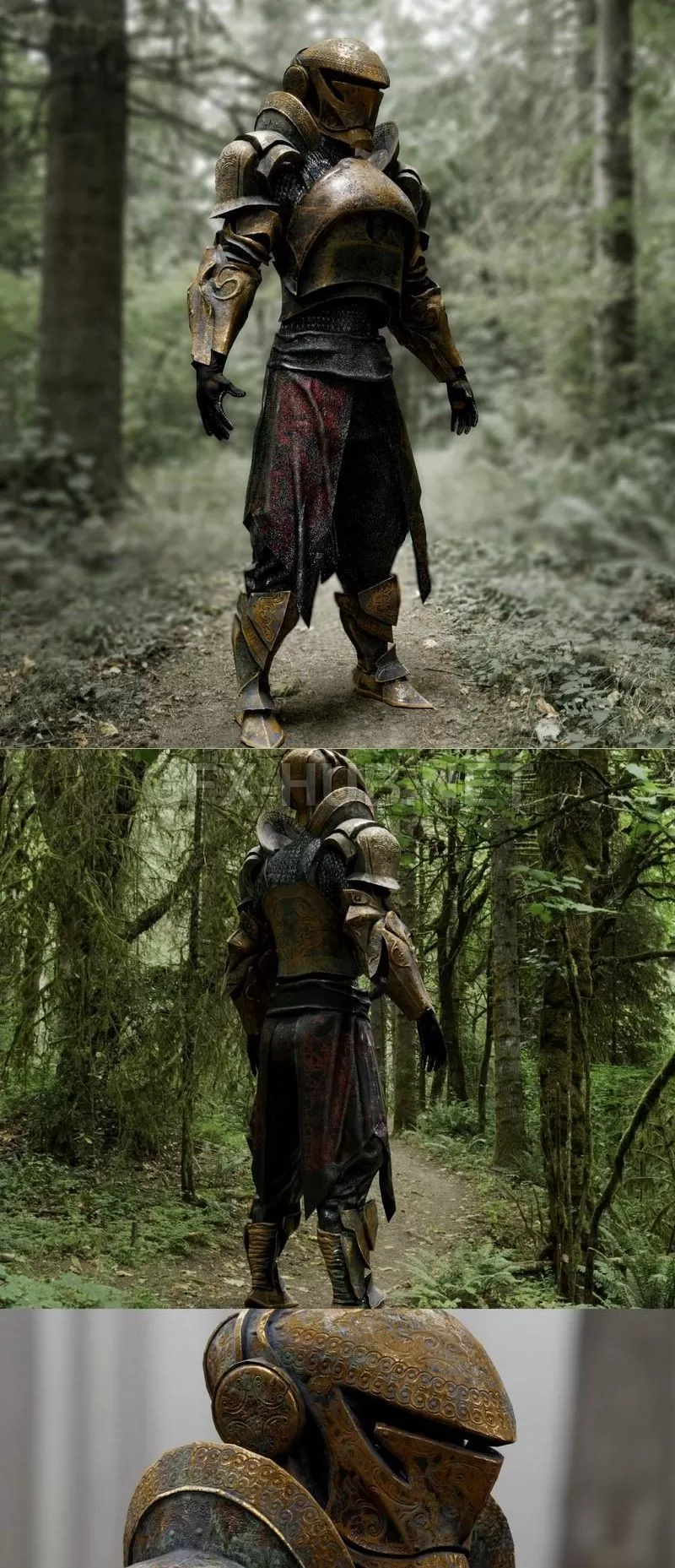 PBR Game 3D Model – Iron Knight