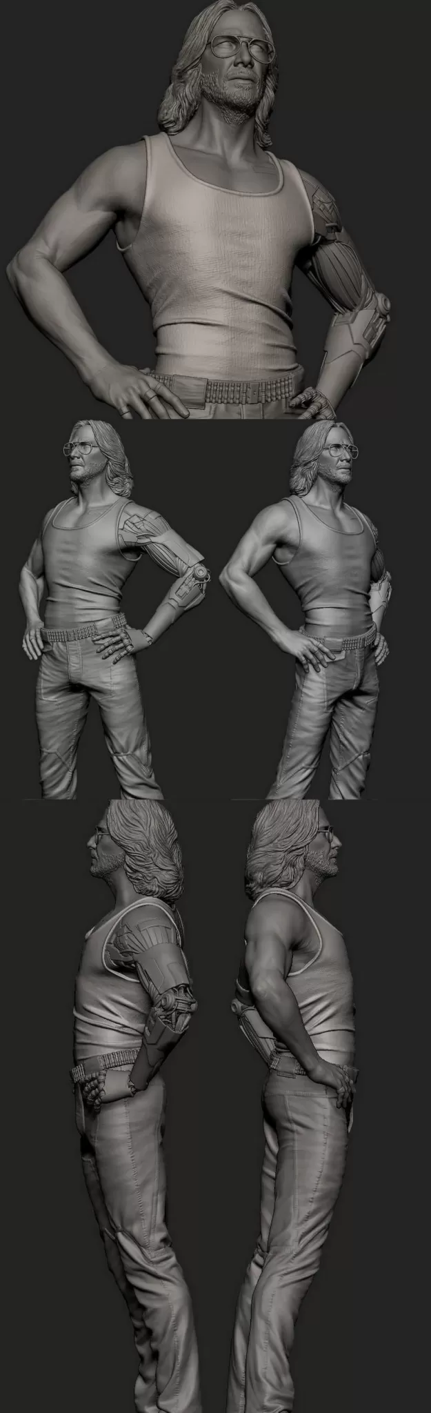 PBR Game 3D Model – Johnny Silverhand 3D print model