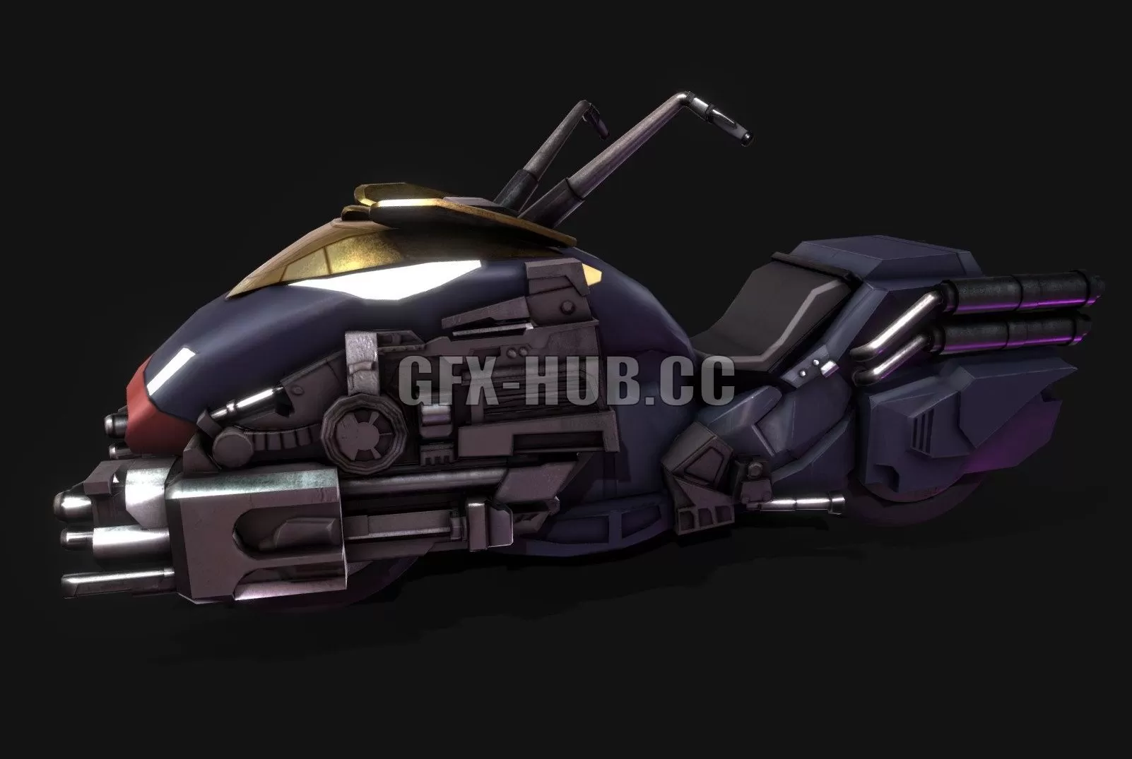 PBR Game 3D Model – Judge Dredd Lawamster