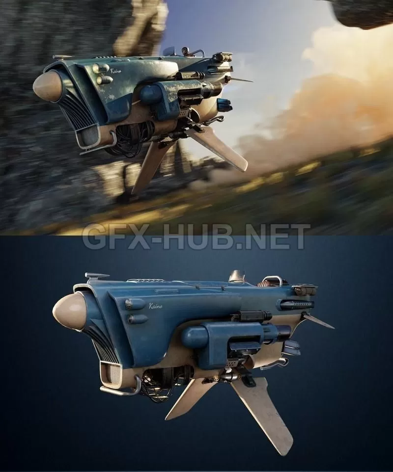 PBR Game 3D Model – Kaino glider