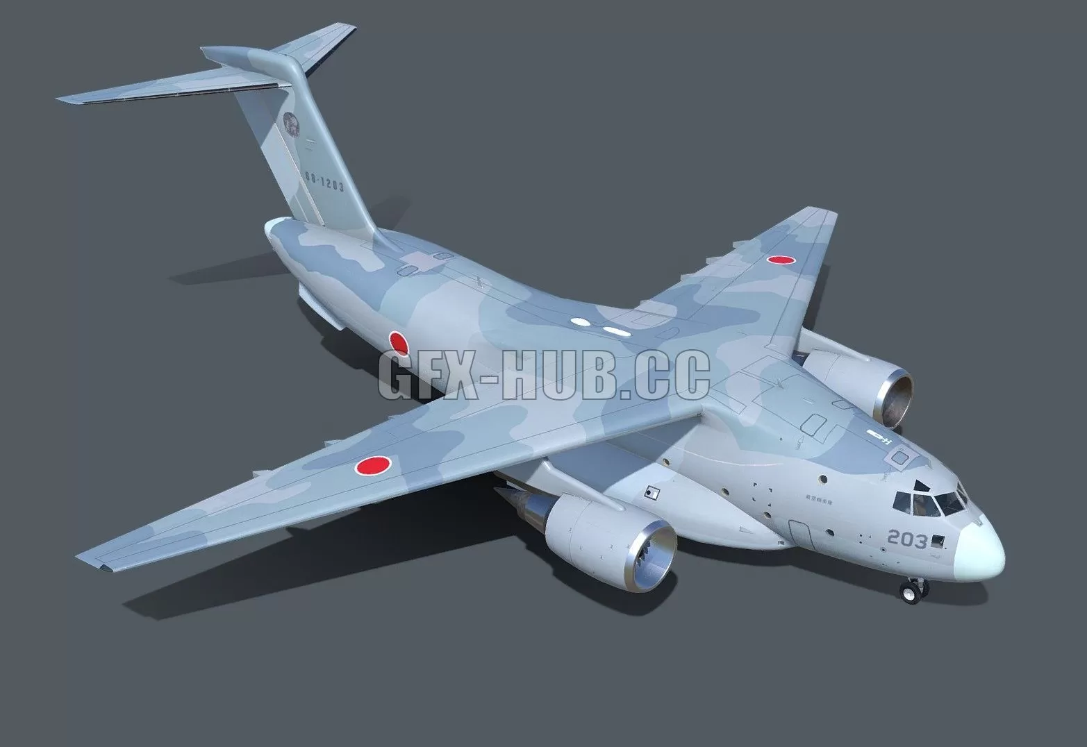 PBR Game 3D Model – Kawasaki C-2