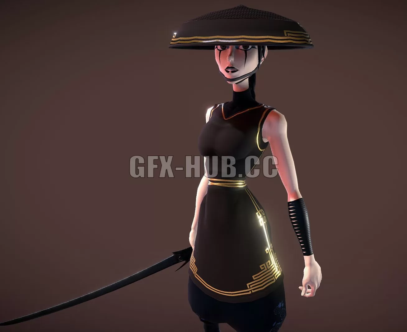 PBR Game 3D Model – Kokuyseki