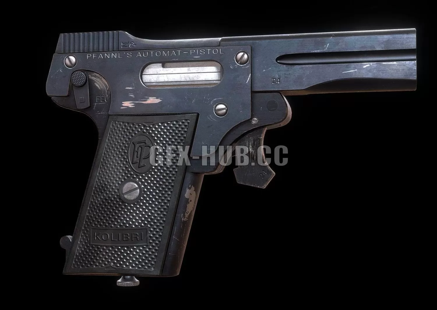 PBR Game 3D Model – Kolibri 2mm