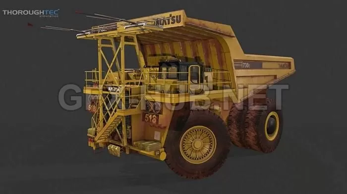 PBR Game 3D Model – Komatsu 730E