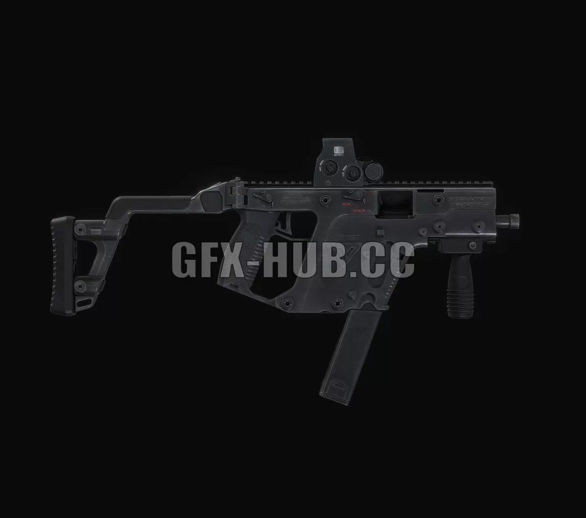 PBR Game 3D Model – Kriss Vector Gen.1 (collimator)