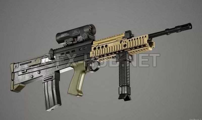 PBR Game 3D Model – L85A2