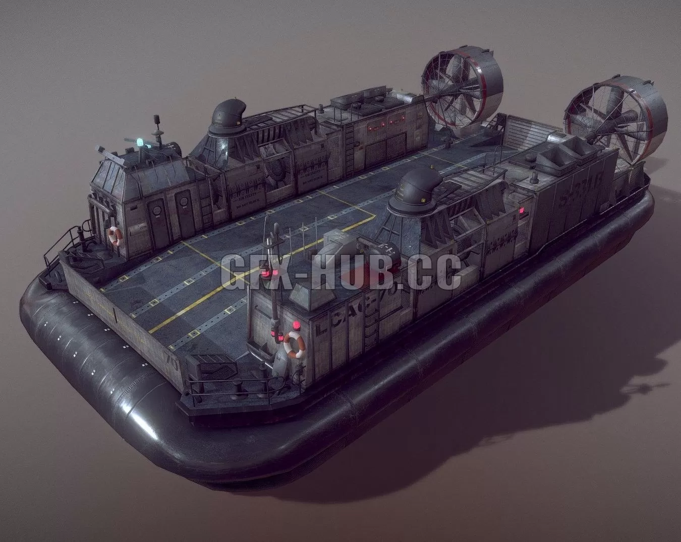 PBR Game 3D Model – LCAC Hovercraft