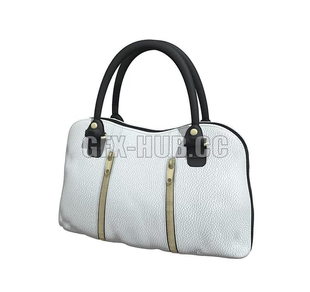 PBR Game 3D Model – Leather Handbag
