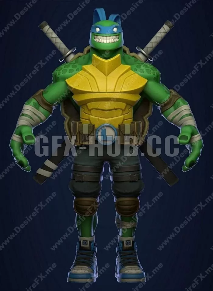 PBR Game 3D Model – Leonardo TMNT PBR