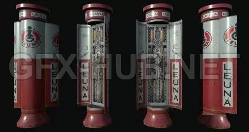 PBR Game 3D Model – Leuna Gas Station