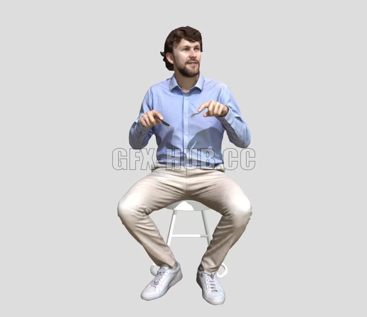 PBR Game 3D Model – Lewis 1717