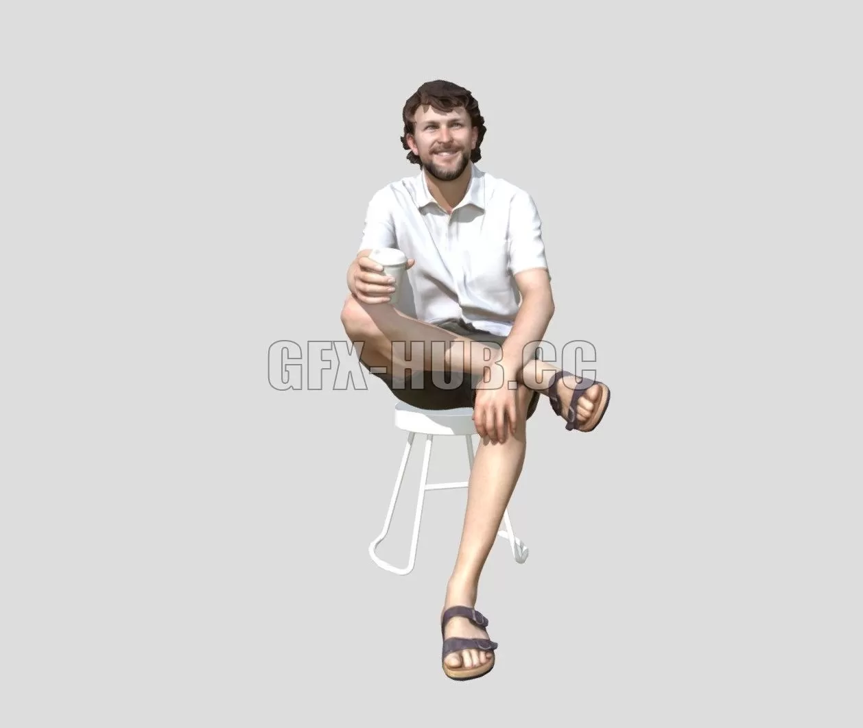 PBR Game 3D Model – Lewis 1750