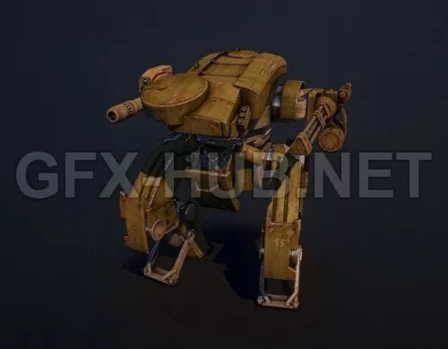 PBR Game 3D Model – Light Mech PBR