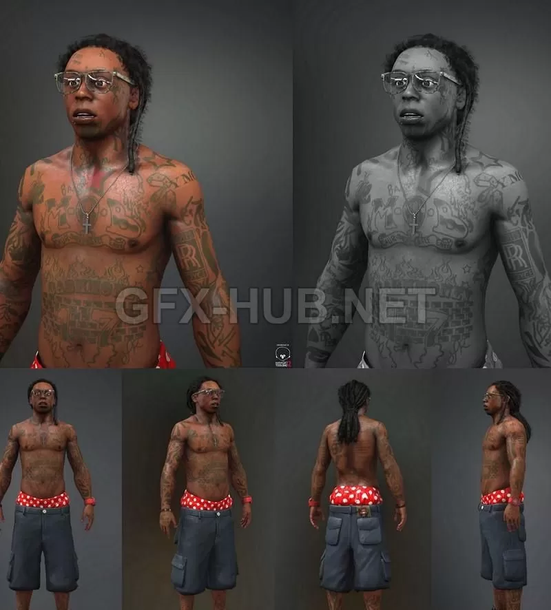 PBR Game 3D Model – lil wayn