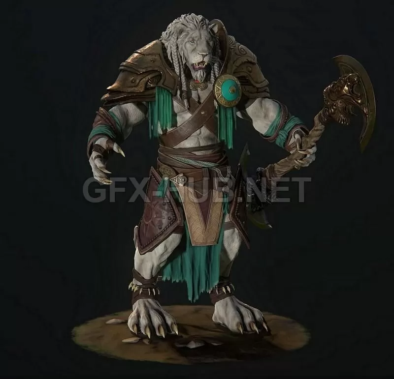 PBR Game 3D Model – Lion King PBR