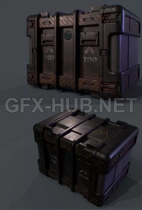 PBR Game 3D Model – Low poly crate