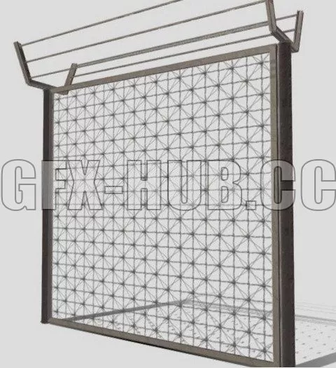 PBR Game 3D Model – Low Poly Modular Fence 1