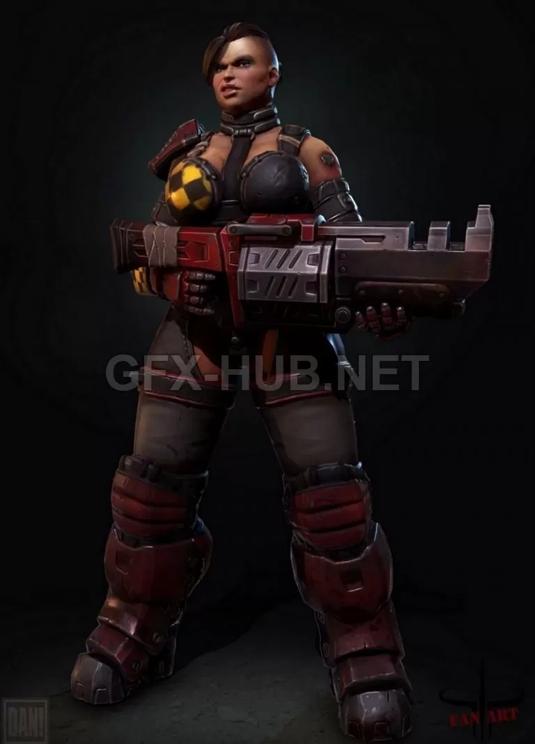 PBR Game 3D Model – Lucy-Quake3 PBR