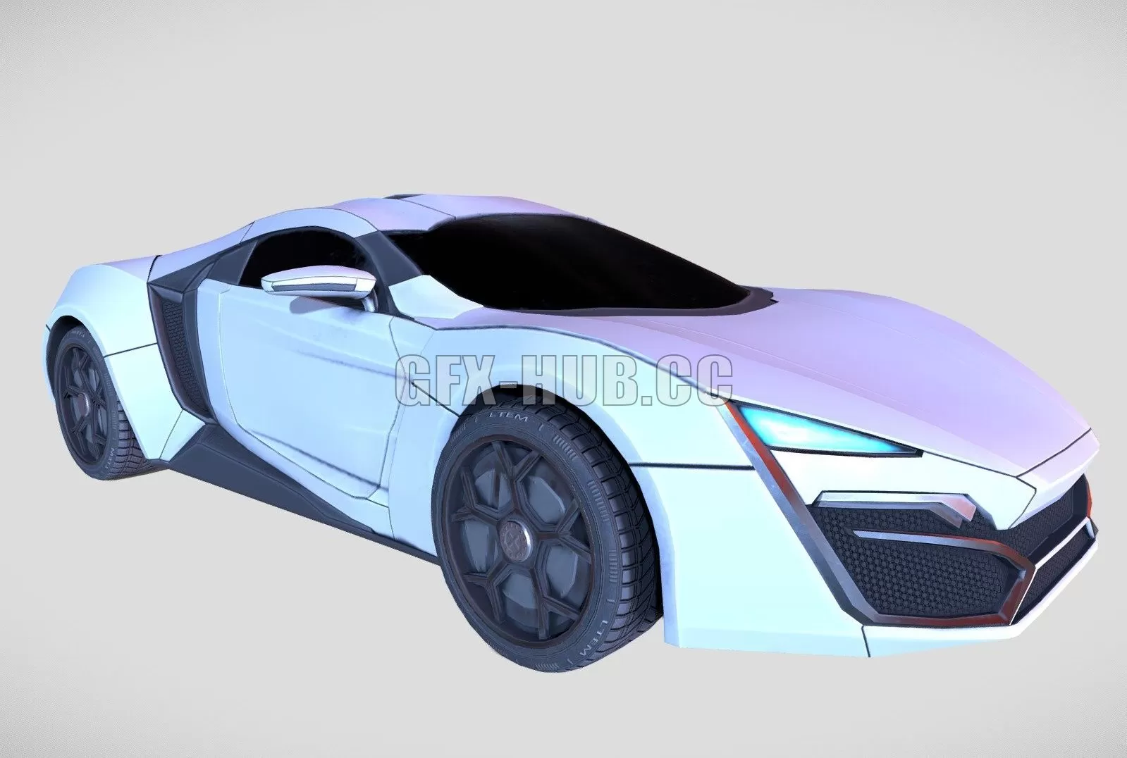 PBR Game 3D Model – Lykan Hypersport