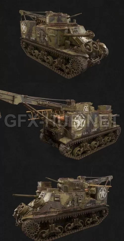 PBR Game 3D Model – M31 recovery vehicle