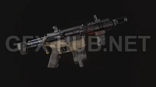 PBR Game 3D Model – M4 CQB