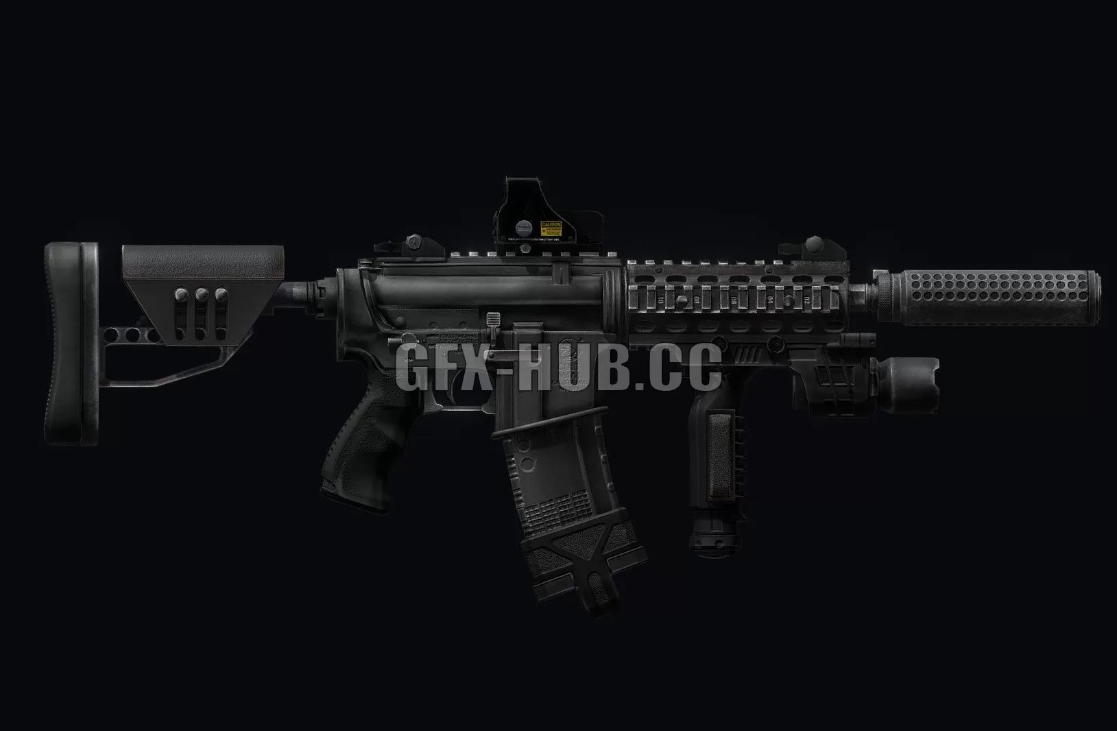 PBR Game 3D Model – M4 FBX