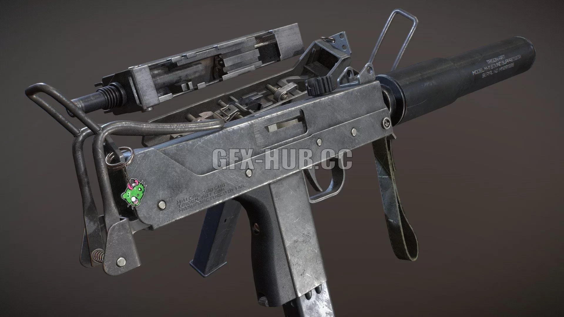 PBR Game 3D Model – Mac11 Insight
