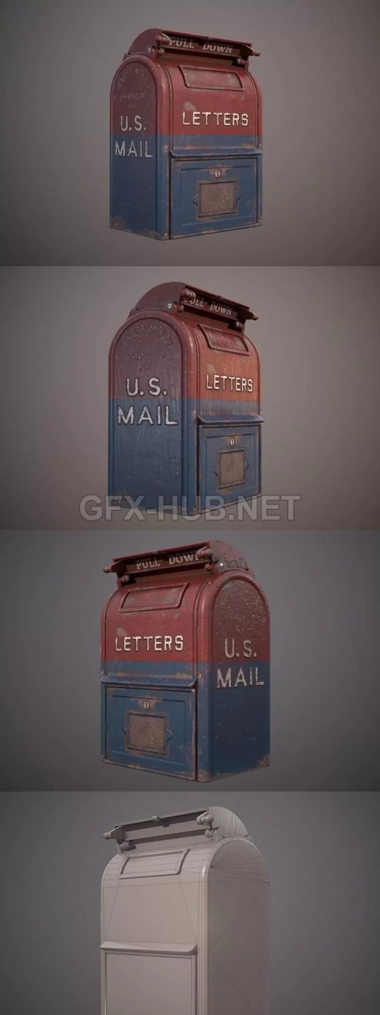 PBR Game 3D Model – Mailbox 3D