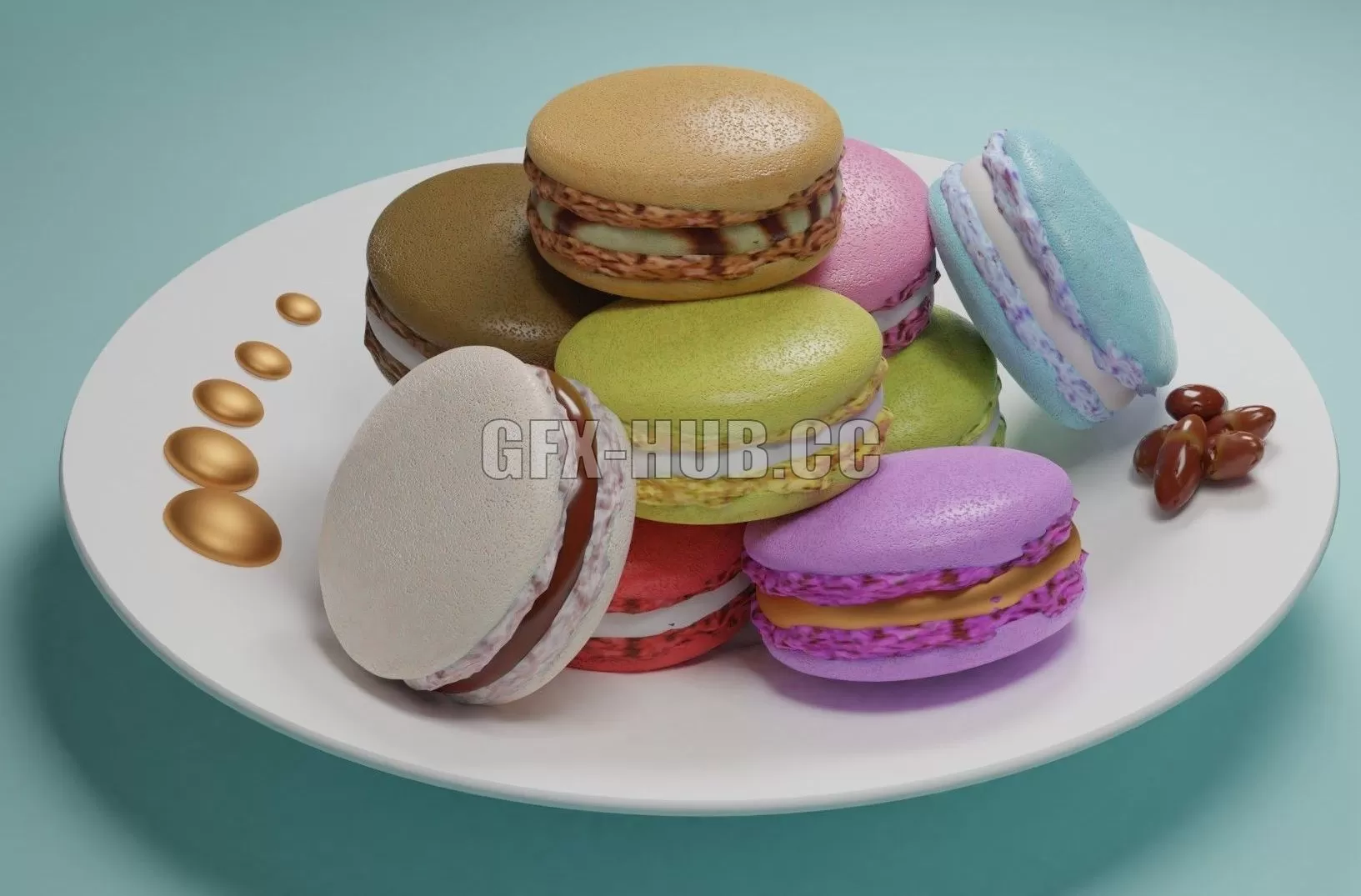 PBR Game 3D Model – Makaron