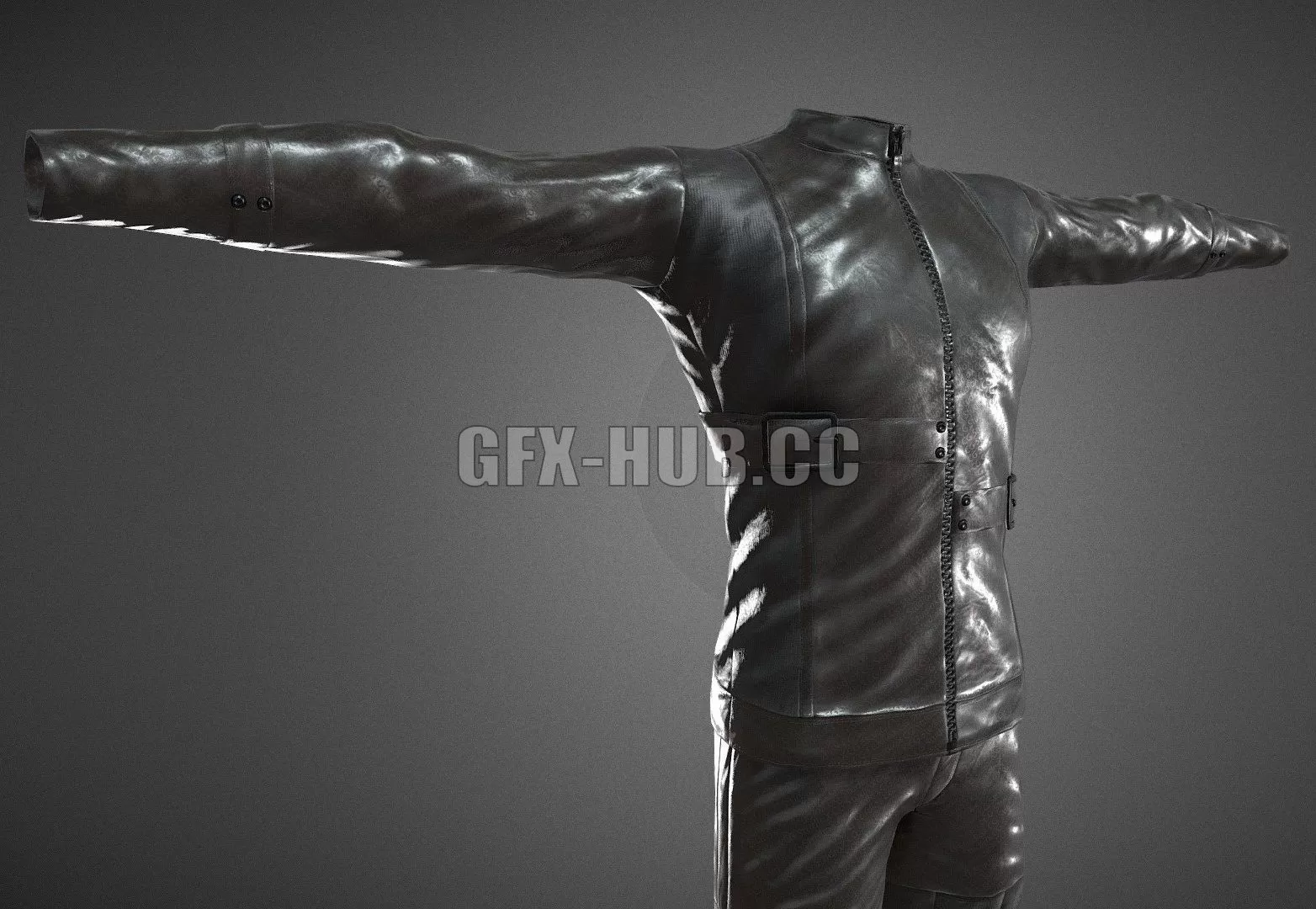 PBR Game 3D Model – Male Biker Outfit