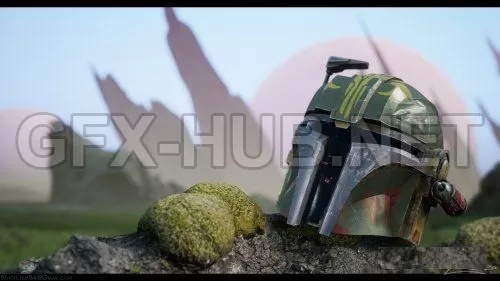 PBR Game 3D Model – Mandalorian Helmet