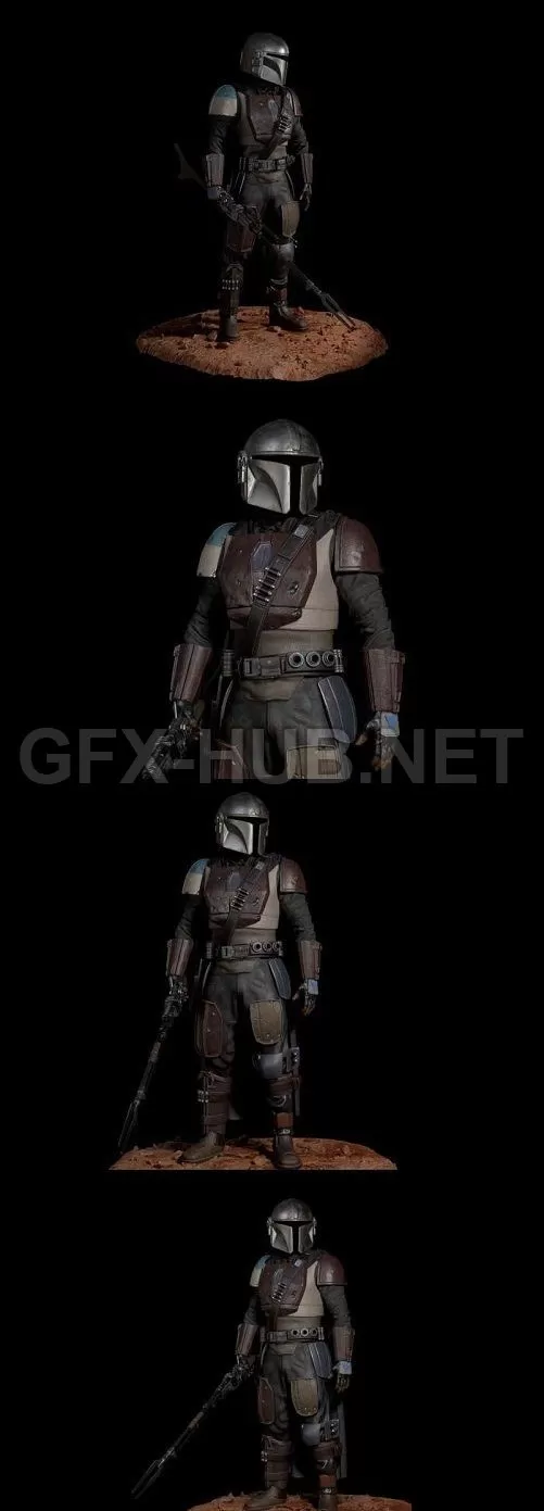 PBR Game 3D Model – Mandalorian PBR